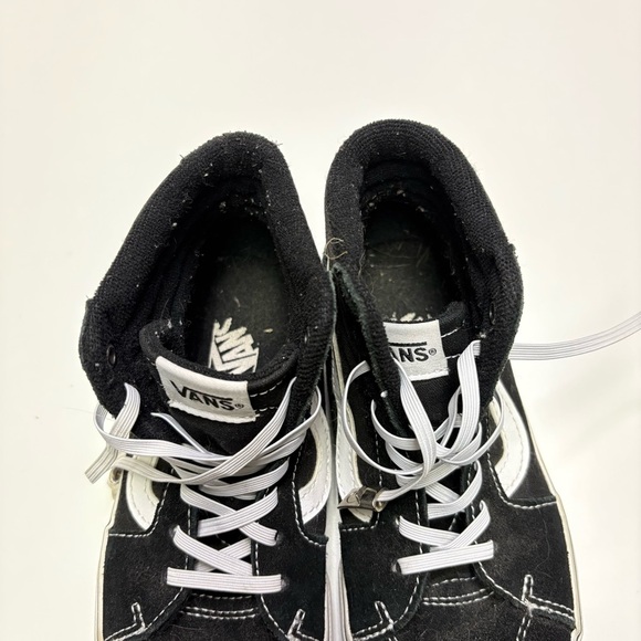 2/20$ Vans Youth Boys 1 Classic Black White High Top Old Skool Sneakers Shoes - Picture 8 of 8